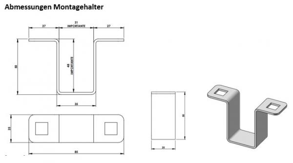 Leiterträger / Leiterlift G2000 Harrier aus Aluminium für Opel Vivaro L2H1 ( 2014-2019 )